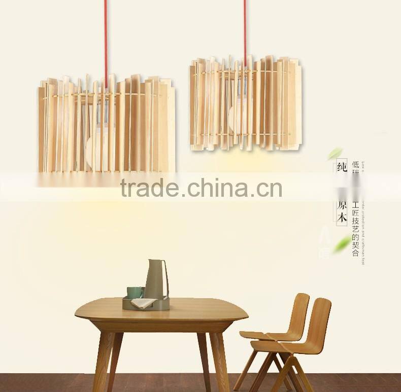 Wooden LED pendant light JK-8005B-04 Home decoration decorative Japanese-style wooden pendant lamp