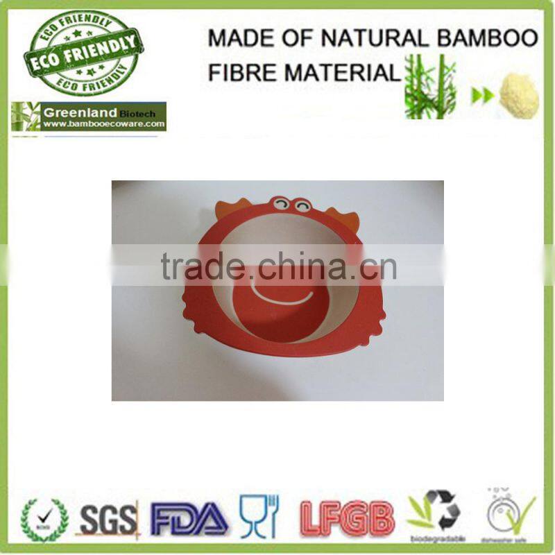 Bamboo fibre biodegradable kids bowl Multi-Color cartoon bowl