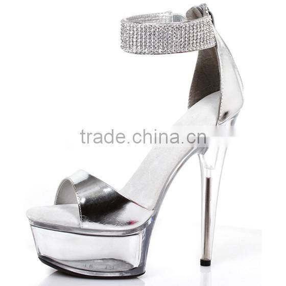 Sexy Clubbing High Platform Crystal Sandals Sexy Pole Dancing High Heels Exotic Dancer Shoes