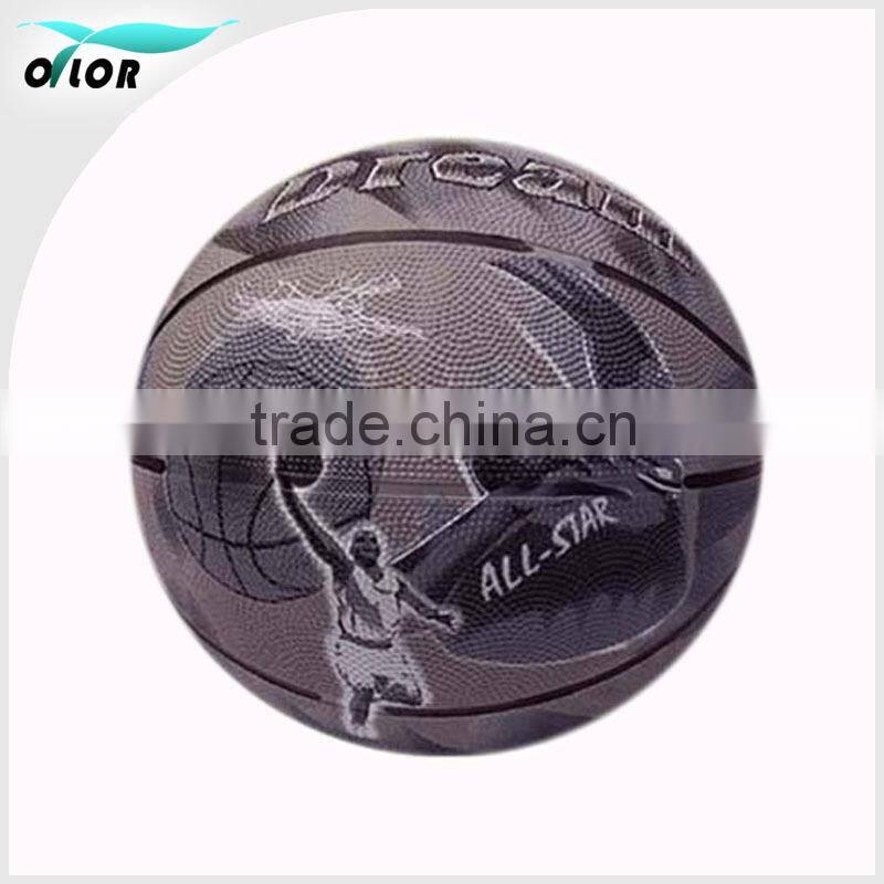 Promotional official size weight custom rubber basketball