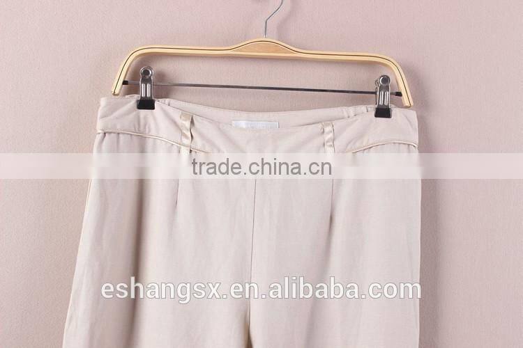 Ladies linen beige loose style lounge pants