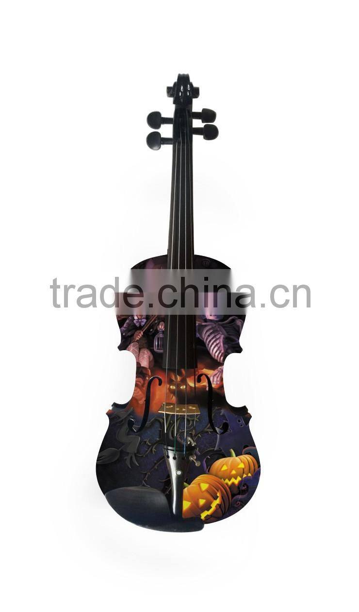 Unique Art With Halloween Theme Style Violin Art Painting
