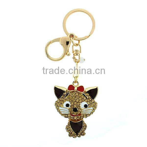 chimp monkey gold topaz keychian