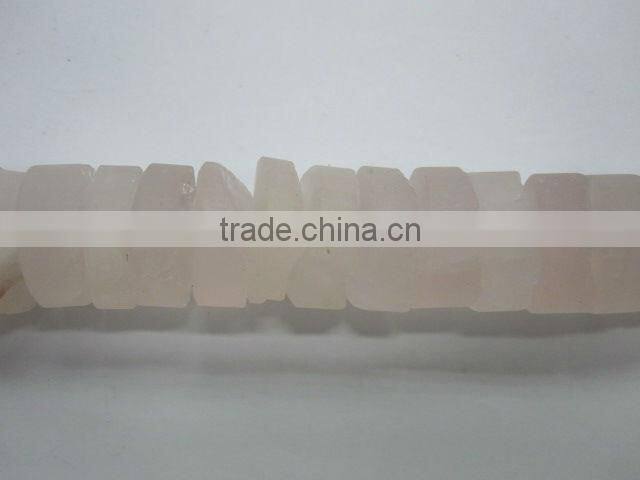 madagascar rose quartz rough coin