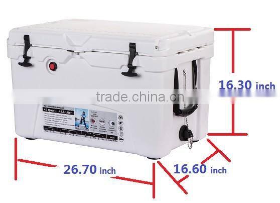 45QT locking cooler box from China supplier plastic cooler box