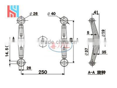 H 250 spider 304 316Stainless steel spider for glass wall system