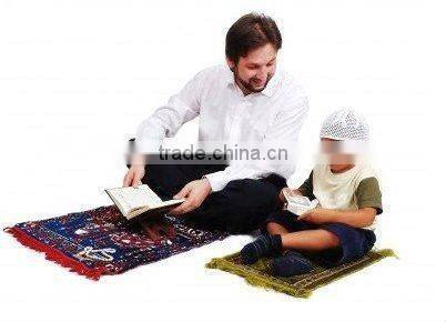 Muslim cotton and polyester prayer rug D-001