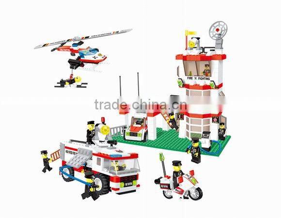 Hero fireman Fire fighter education blocks toys