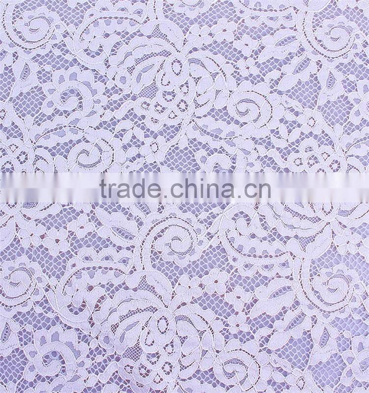 China supply jacquard knitted french lace fabric for dubai market