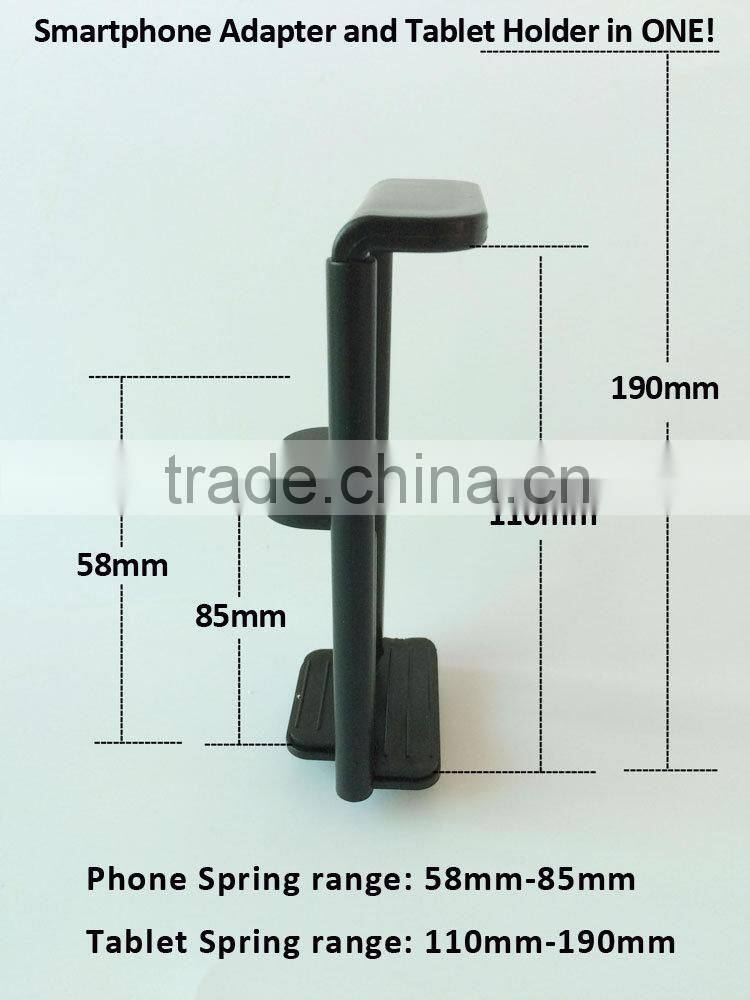 Retractable double arm holder smartphone tablet Camera Tripod Mount for iPhone 5/6/6s/6 plsu and iPad mini 1/2/3/4/5/air 2