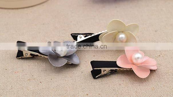 ladies fancy flower pearls hair grip hair clip bulk hair accessory for sale