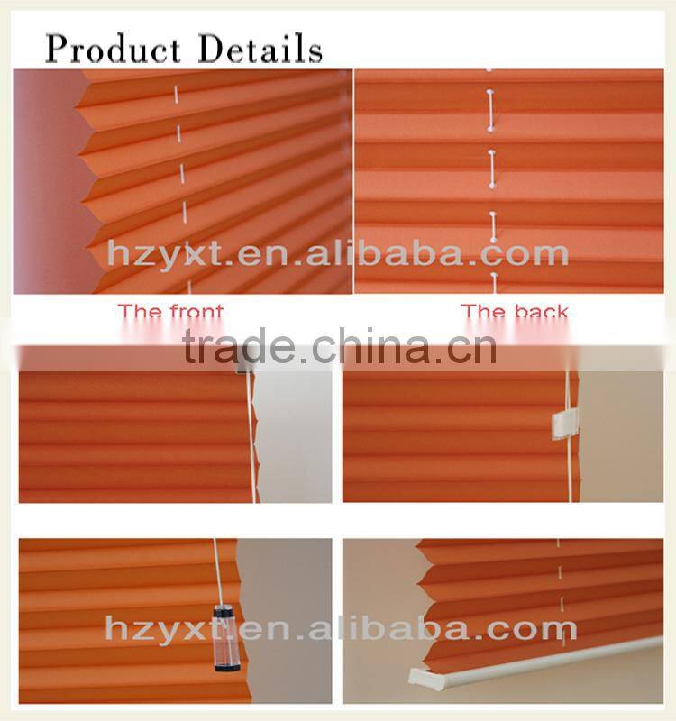 Manual control cleaning day night pleated shades for hotel