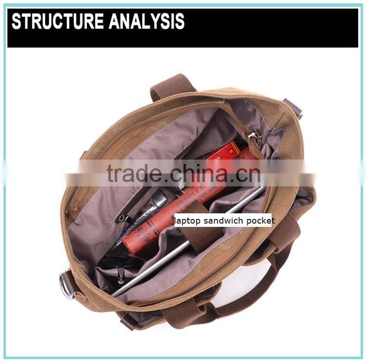 winter leisure fashion canvas handbag for men