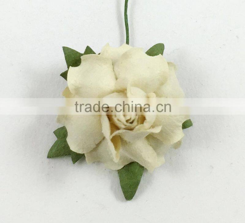 Cream, Small Handmade Mulberry Paper Flower, Wedding Party, Scrap-booking Crafts, Wholesale