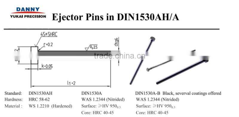 Straight moulds MISUMI injection mould din 1530 stainless steel ejector pin