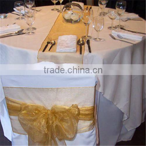 Orange Chair Decoration Tie Organza Sash for Banquet