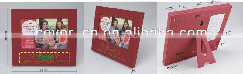 Whole sale promotional gifts record photo aobum voice recording photo frame