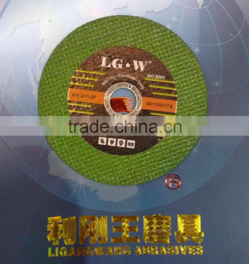 484 4inch reinforced fiber cutting disc 107mm GREEN ABRASIVE CUTTING DISC