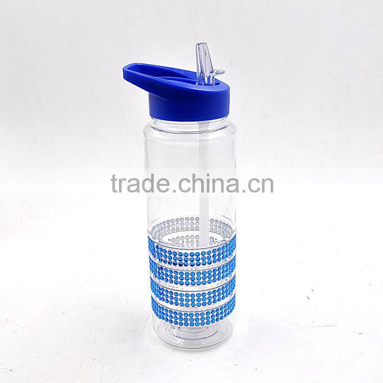 600ML 800ML Custom Brand Plastic Drink Bottle with Straw