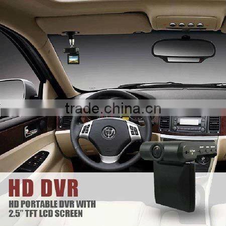2.5 inch TFT HD 72 degree auto camera recording