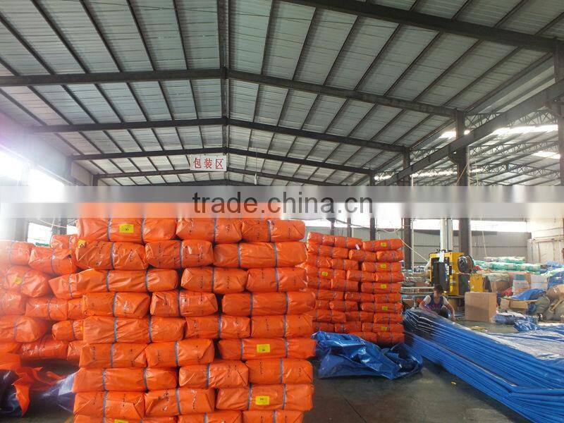 Custom Size Color PP Canvas Tarpaulin Waterproof Plastic Blue Orange Tarpaulins Direct