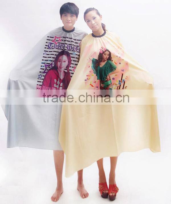 plain salon hair dressing cape fabric for salon cape/hair dressing cape/barber cape