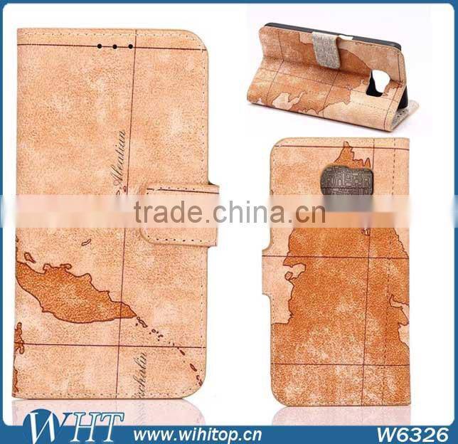 Hot New Products Flip Leather Phone Case with Card Holder for Galaxy S6
