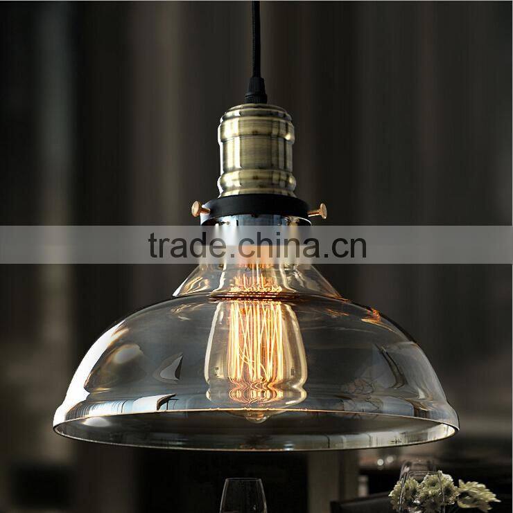 E26 Vintage Glass Hanging Lamp for Restaurant