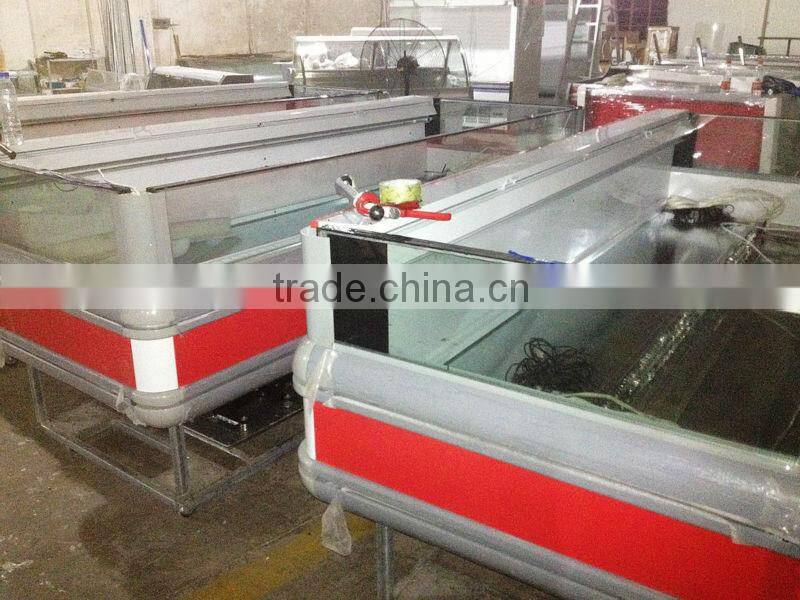 serve counter island freezer with sliding door on the top