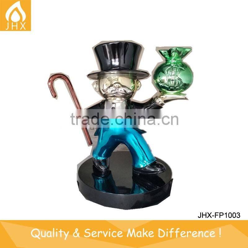 Fiberglass Sculpture Cow For Garden Decoration