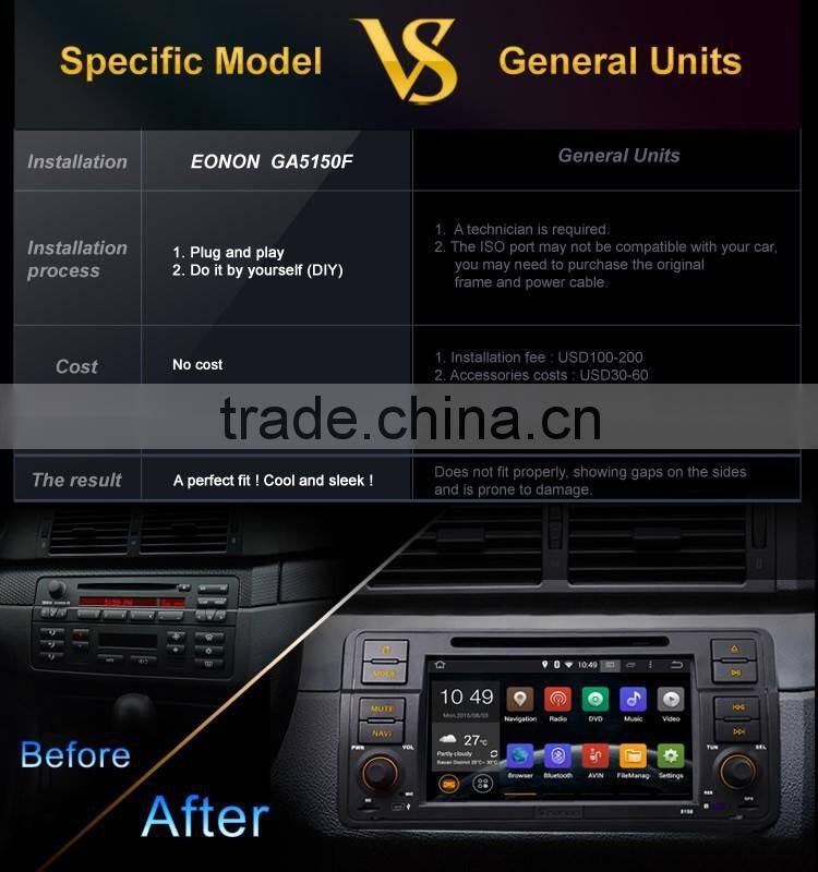 EONON GA5150F for BMW E46 Android 4.4.4 Quad-Core 7 inch Multimedia Car DVD GPS with Mutual Control Easy Connection