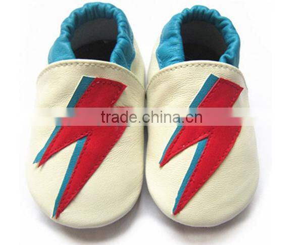 wholesale top selling blue 100% leather baby pre-walker leather shoes