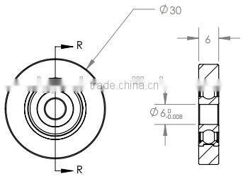 China high speed S626zz slide gate wheel