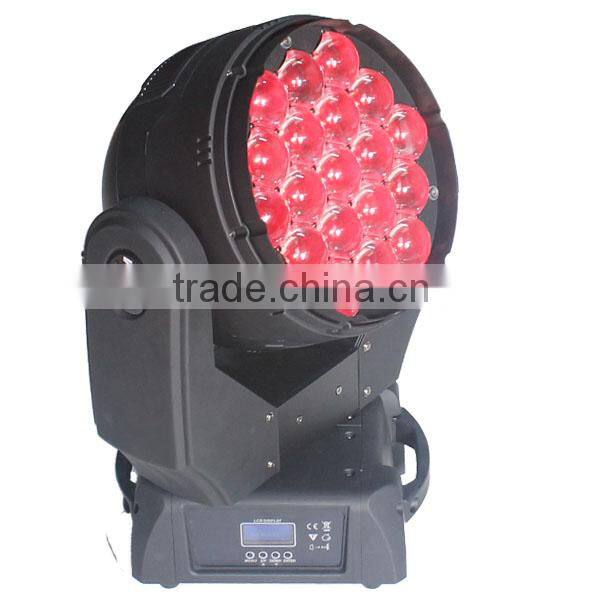 professional light equipment osram rgbw 19x15w led movers zoom head light