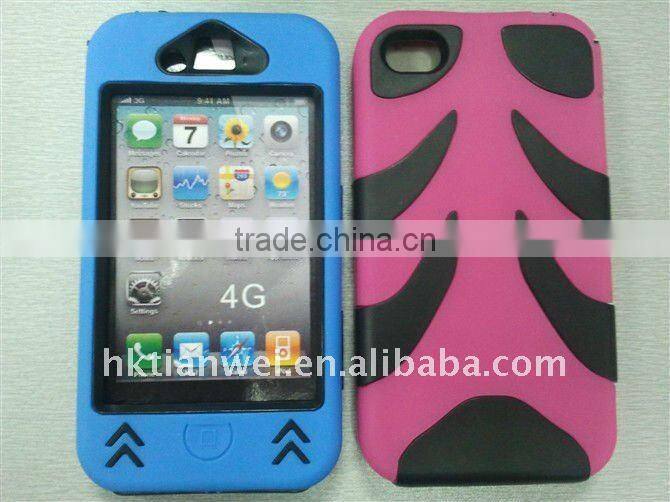 for Apple Iphone4 and 4S silicon case with chocalate bean