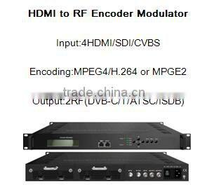 catv digital headend 2Tuner dvb-s dvb-s2 to dvb-t satellite tv modulator