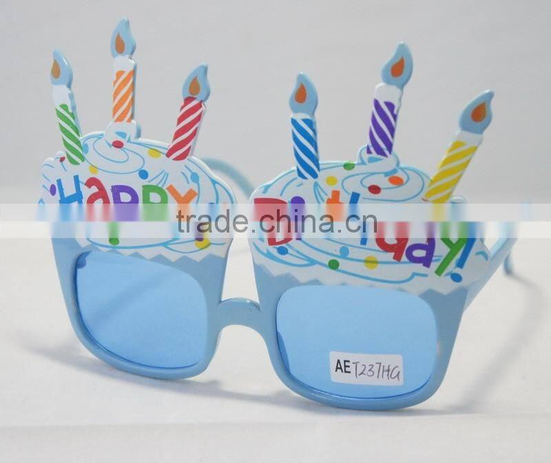 Birthday cake shape party glasses happy birthday party sunglasses for wholesale