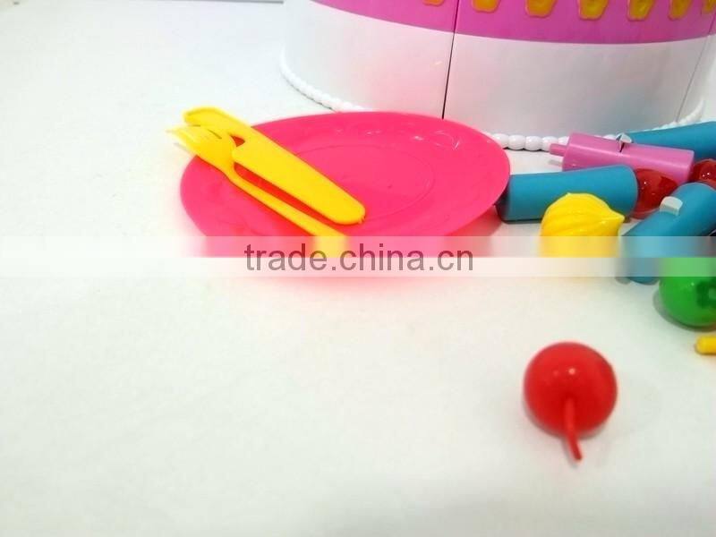 Pretend Food play plastic Birthday Cake Kitchen Toy cooking new