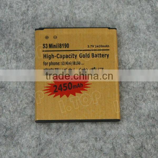 For Samsung Galaxy S3mini i8190 mobile battery,3.7V 2450mAh,18 months warranty
