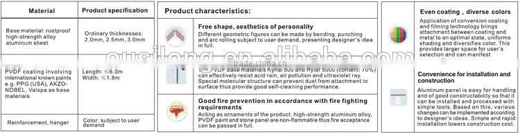 Emboss Wood Grain Exterior Wall Panel Decorative Aluminum Solid Panel