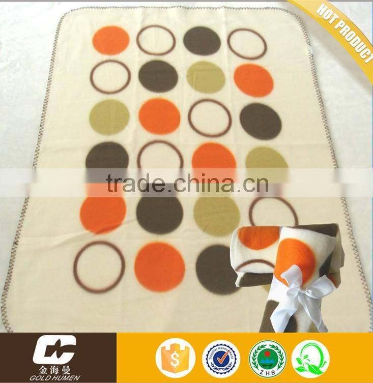 Printed DTY Baby Swaddle Bath Blanket Fleece Blanket Baby Bedding