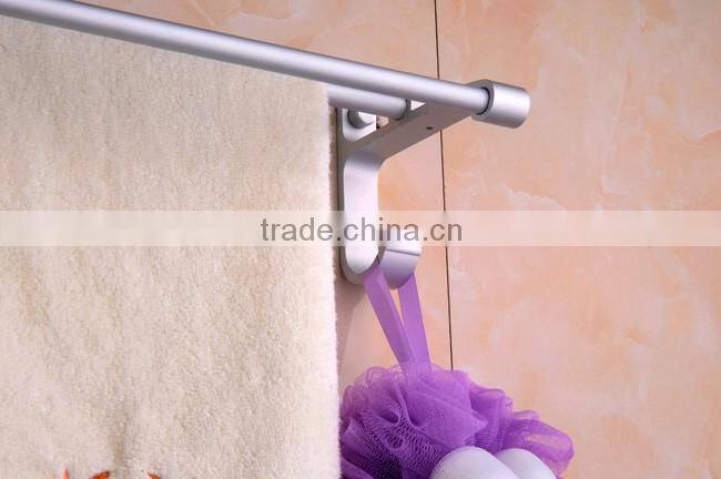 dual-ploe factory manufactuers bathroom accessories 90cm aluminum wall-mounted bathroom clothes towel rack