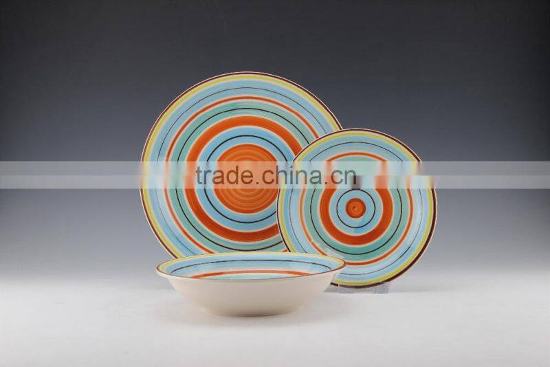 12pc/18pc stoneware hand painted dinnerset service for 4/ AB grade/2016 popular design/Italy