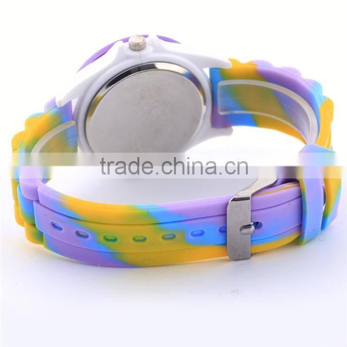 Wholesale watches 2016 camouflage zebra silicone watches rubber watch custom