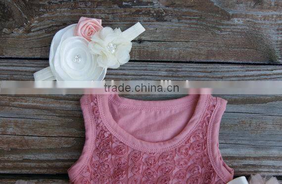 Handmade baby girls evening dresses pink flower girl dress boutique High Quality Kids dresses Flower Girl Dresses