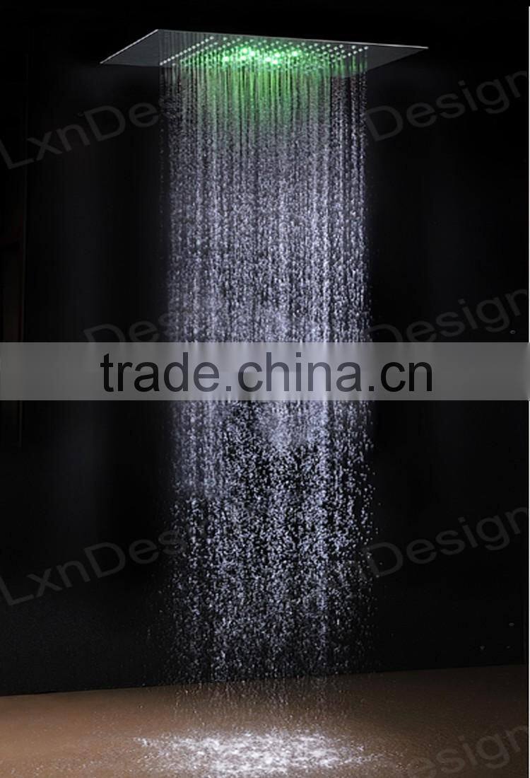 European shower jet system 360*500mm wall panel embeded ceiling rainfall shower head set with body jet