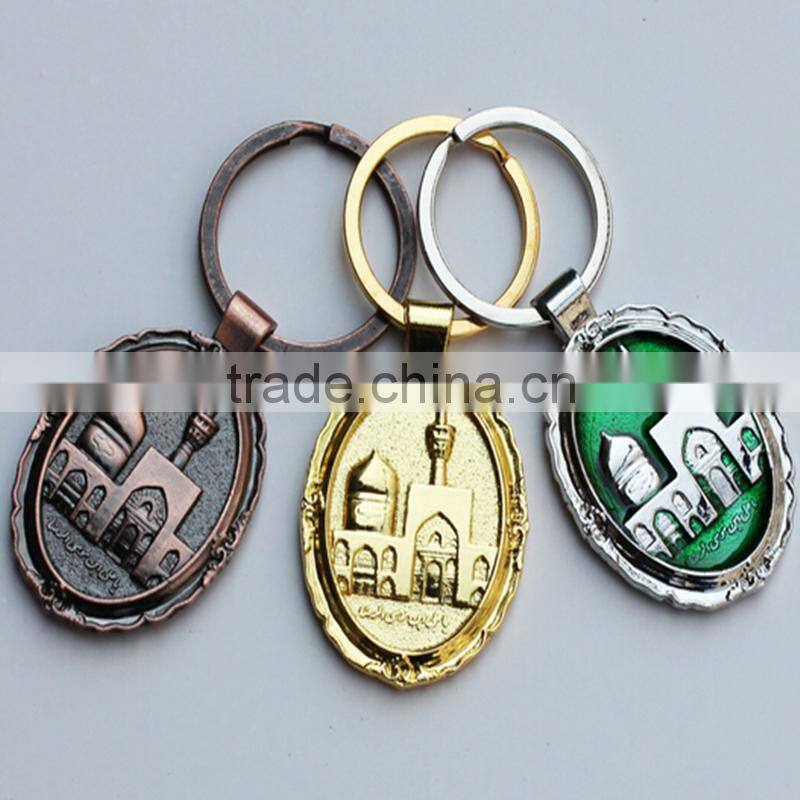Cute car shape metal keychain