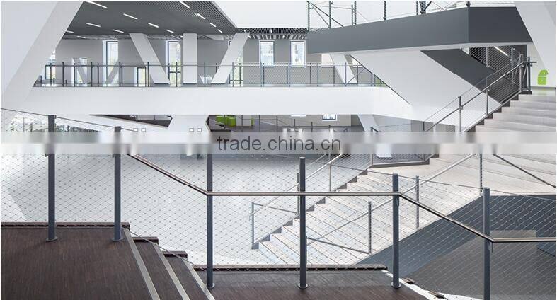 stainless steel wire rope protecting decorate handrail mesh