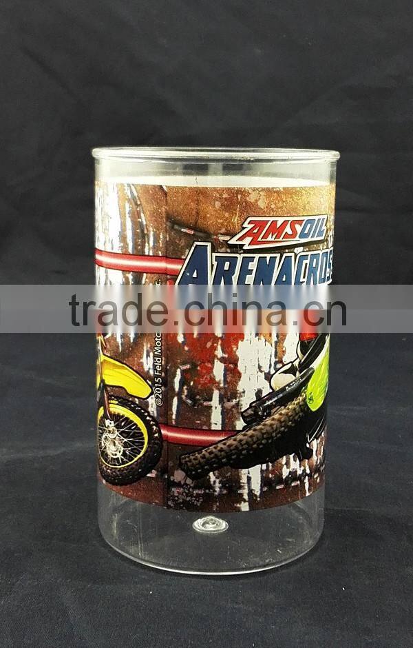 Customized single clear acrylic pen holder