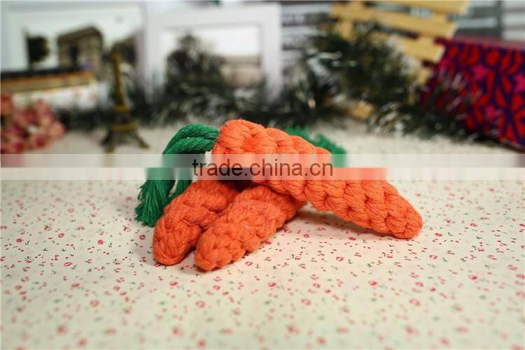 Carrot shape rope pet toys for dog